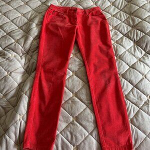 Boden Bright Red-Orange Corduroy Pants Size US 6P